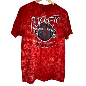 NBA Houston Rockets T-Shirt Women Large Basketball T-Shirt Tie Dye *